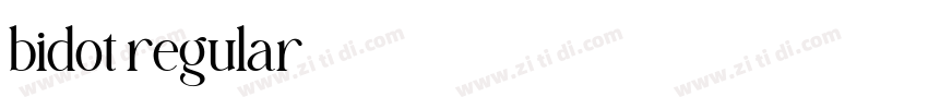 bidot regular字体转换 bidot regular字体转换